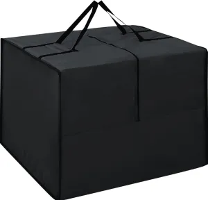 K-Musculo Outdoor Cushion Storage Bag, Waterproof Upgrade 420D Oxford Cloth with Handles Protective Zipper,Patio Cushion Storage Bag (Black 32" x 32" x 24")