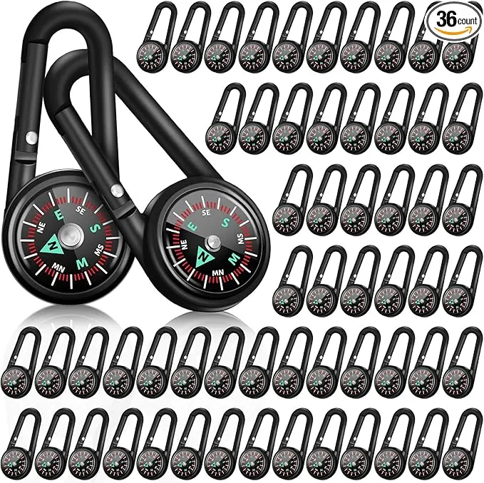 Kanayu Magnetic Compass Keychain Small Pocket Compass Survival Mini Compass Hiking for Kids Adults Camping Backpacking Accessory