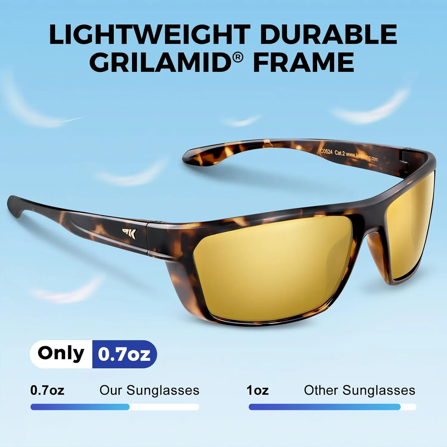 KastKing Huzzah Polarized Sport Sunglasses for Men and Women, Ideal for Driving Fishing Cycling and Running,UV Protection