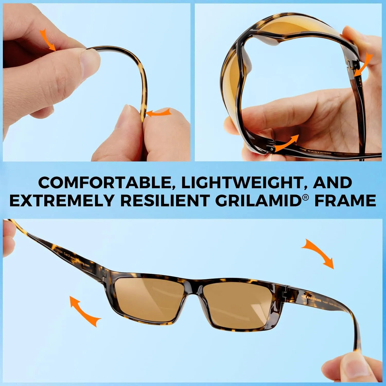 KastKing Huzzah Polarized Sport Sunglasses for Men and Women, Ideal for Driving Fishing Cycling and Running,UV Protection