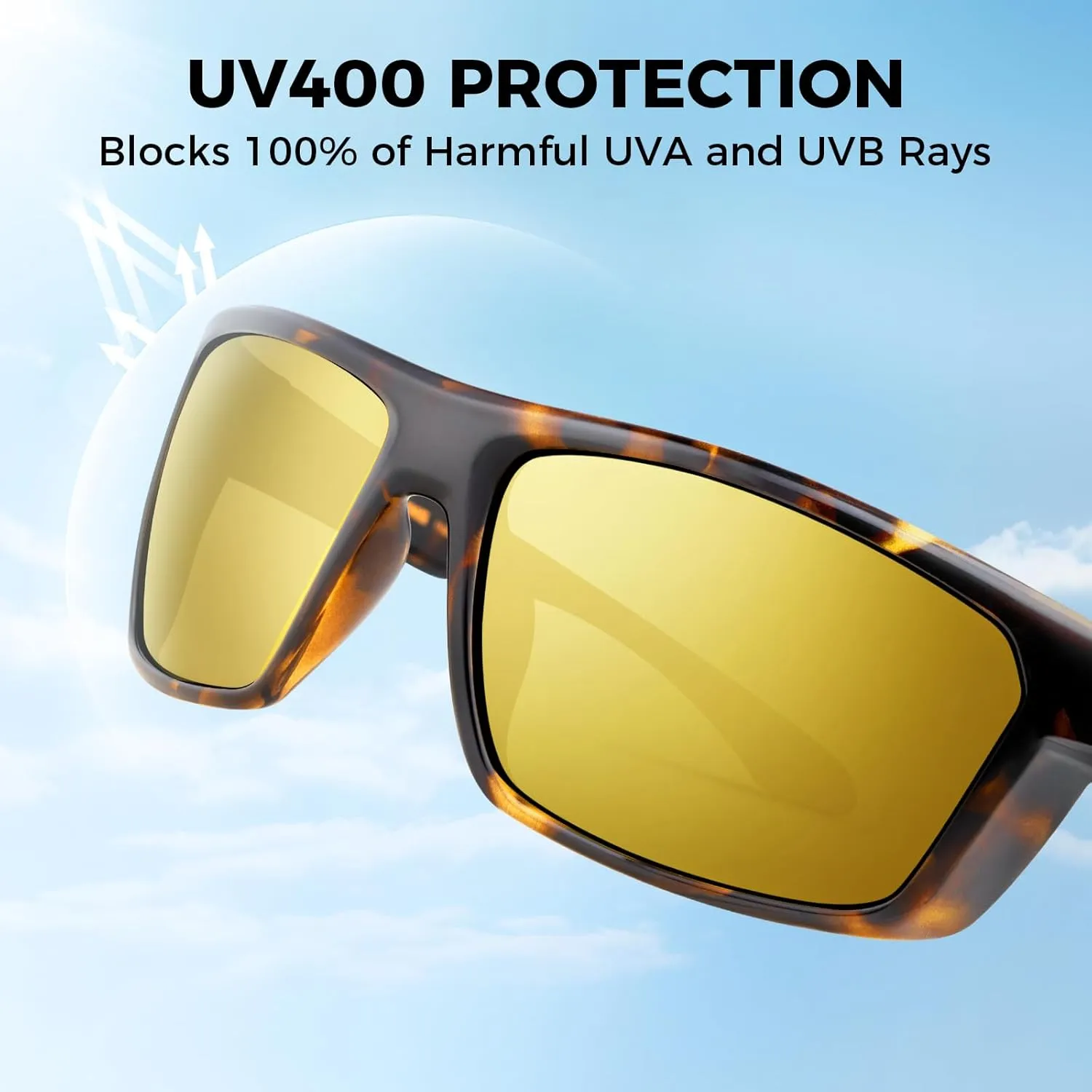 KastKing Huzzah Polarized Sport Sunglasses for Men and Women, Ideal for Driving Fishing Cycling and Running,UV Protection