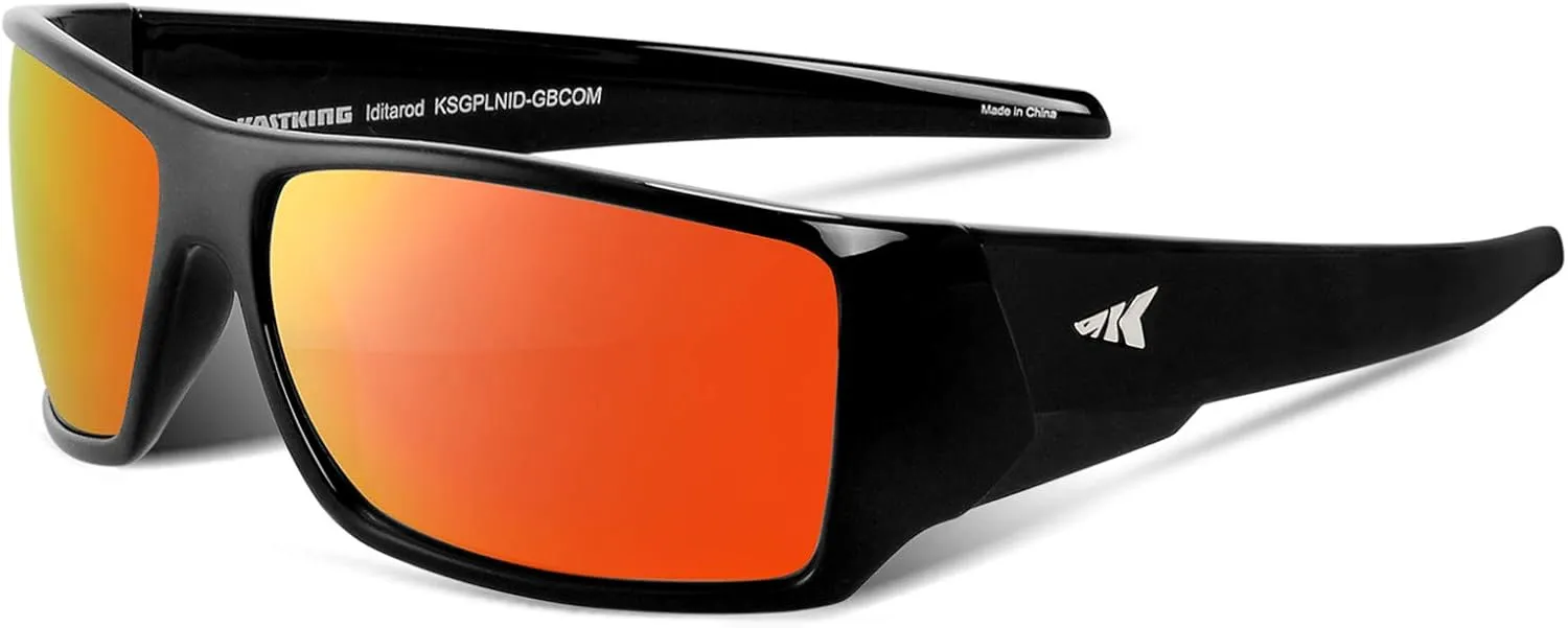 KastKing Iditarod Polarized Sport Sunglasses for Men and Women, Ideal for Driving Fishing Cycling and Running, UV Protection