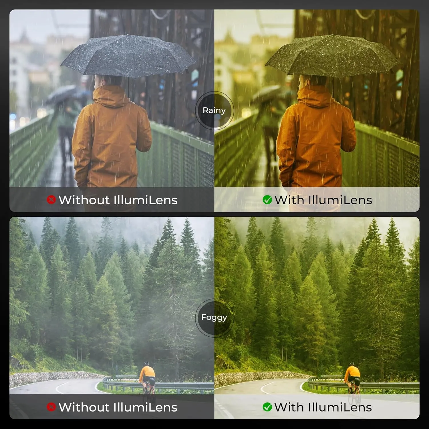 KastKing IllumiLens Night Vision Glasses, Night Driving Glasses for Men Women, Reduce Glare and Enhance Vision