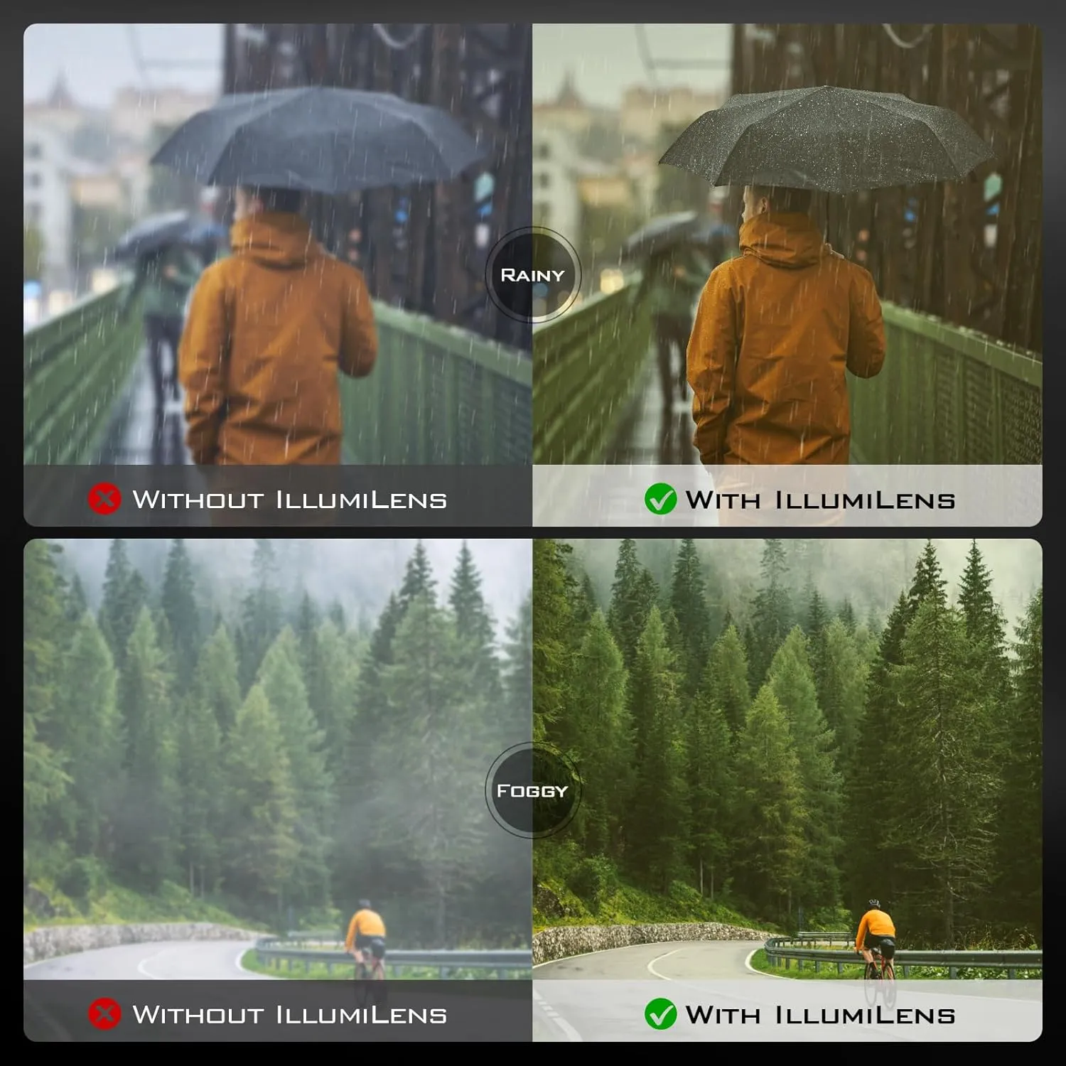 KastKing IllumiLens Night Vision Glasses, Night Driving Glasses for Men Women, Reduce Glare and Enhance Vision