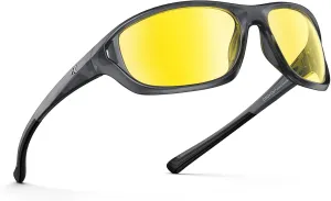 KastKing IllumiLens Night Vision Glasses, Night Driving Glasses for Men Women, Reduce Glare and Enhance Vision