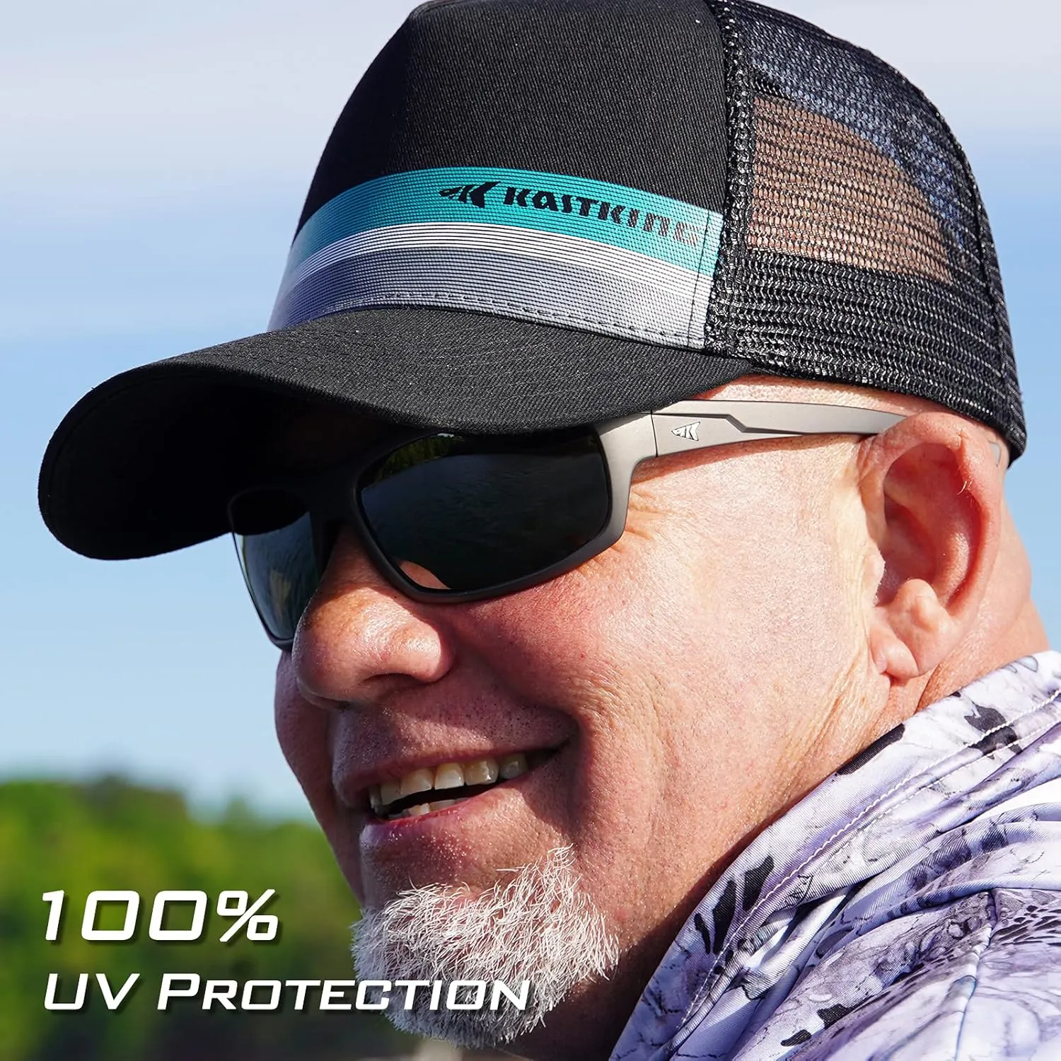 KastKing Kateel Polarized Sport Sunglasses for Men and Women, Ideal for Driving Fishing Cycling and Running,UV Protection