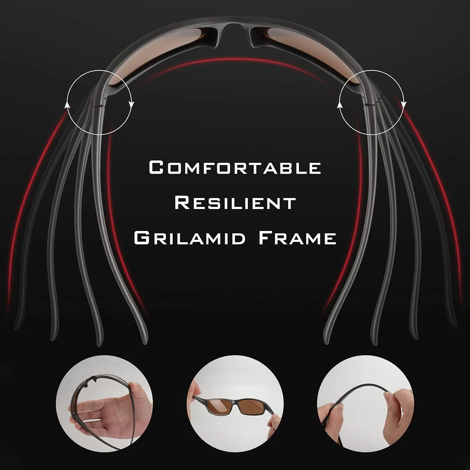 KastKing Kateel Polarized Sport Sunglasses for Men and Women, Ideal for Driving Fishing Cycling and Running,UV Protection