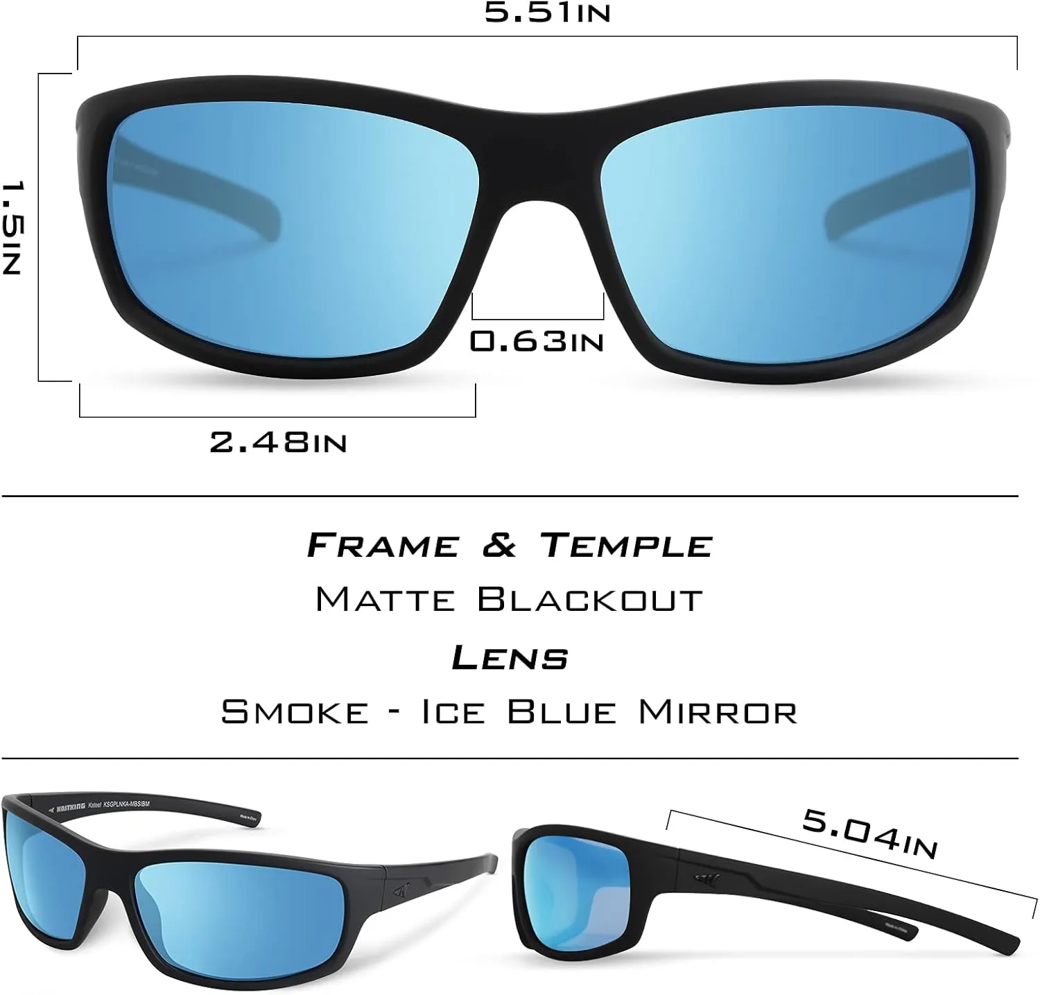 KastKing Kateel Polarized Sport Sunglasses for Men and Women, Ideal for Driving Fishing Cycling and Running,UV Protection