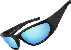 KastKing Raccoon Polarized Sport Sunglasses for Men and Women, Wide Temple Wrap, Ideal for Driving Fishing Cycling Running