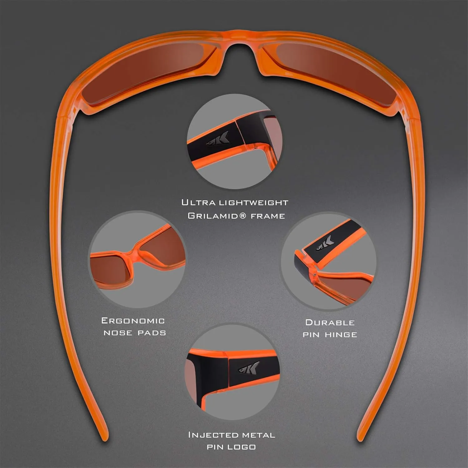 KastKing Skidaway Polarized Sport Sunglasses for Men and Women,Ideal for Driving Fishing Cycling and Running,UV Protection