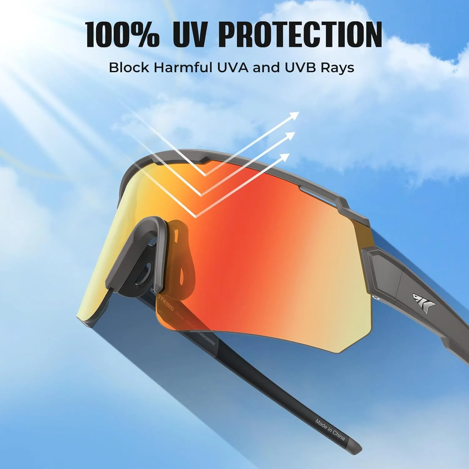 KastKing Skinner Polarized Large Sport Sunglasses for Men and Women, UV Protection Outdoor Fishing Glasses