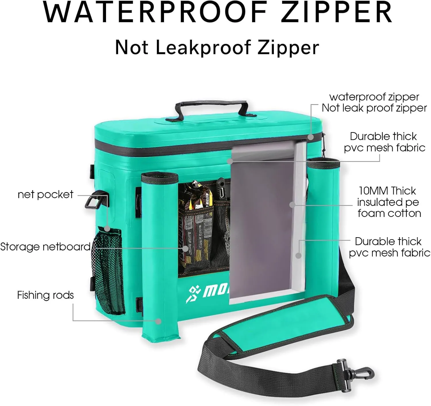 Kayak Cooler,Waterproof Kayak Seat Back Cooler for Kayaking,Kayak Accessories Cooler Bag,Protable Ice Chest,Beach Cooler,Travel Cooler for Camping or Lunch Bag