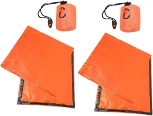 KESYOO 2pcs Emergency Sack Film Survival Sack with Drawstring Storage Bag for Camping Hiking and Outdoor Activities Easy to Carry with Emergency Whistle