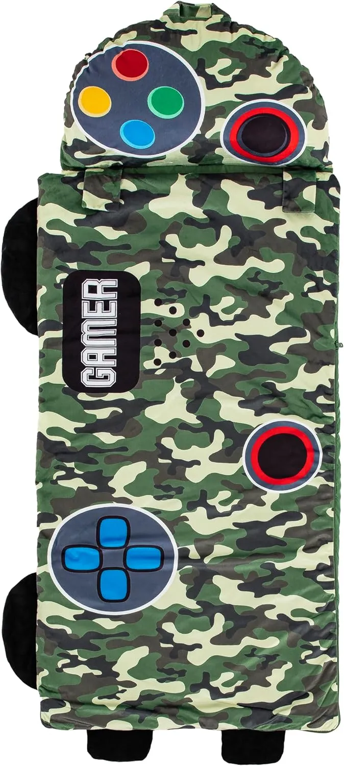 Kid's Nap Buddies Character Preschool Nap Mat, Toddler Sleeping Bag with Pillow for Daycare, Ages 3 
