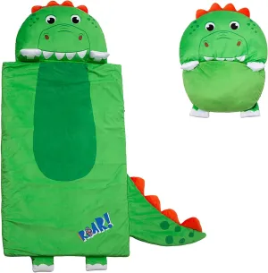 Kid's Nap Buddies Character Preschool Nap Mat, Toddler Sleeping Bag with Pillow for Daycare, Ages 3 