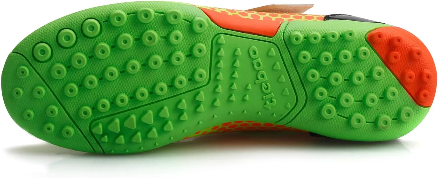 Kids Soccer Shoes Laceless Turf Outdoor Boys Girls TF Football Little Big Child Soccer Cleats