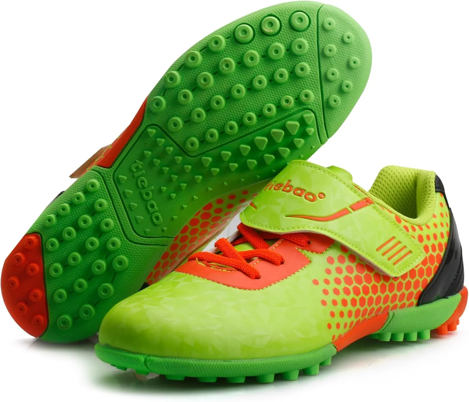 Kids Soccer Shoes Laceless Turf Outdoor Boys Girls TF Football Little Big Child Soccer Cleats