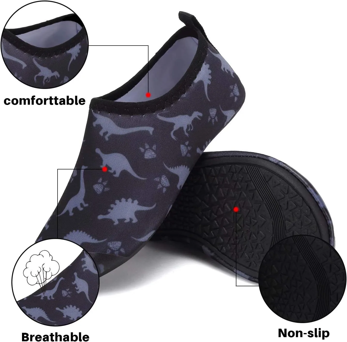 Kids-Water-Shoes Pool-Shoes Barefoot Quick-Dry Toddler-Swim-Shoes Non-Slip Aqua-Socks for Girls Boys Beach Yoga