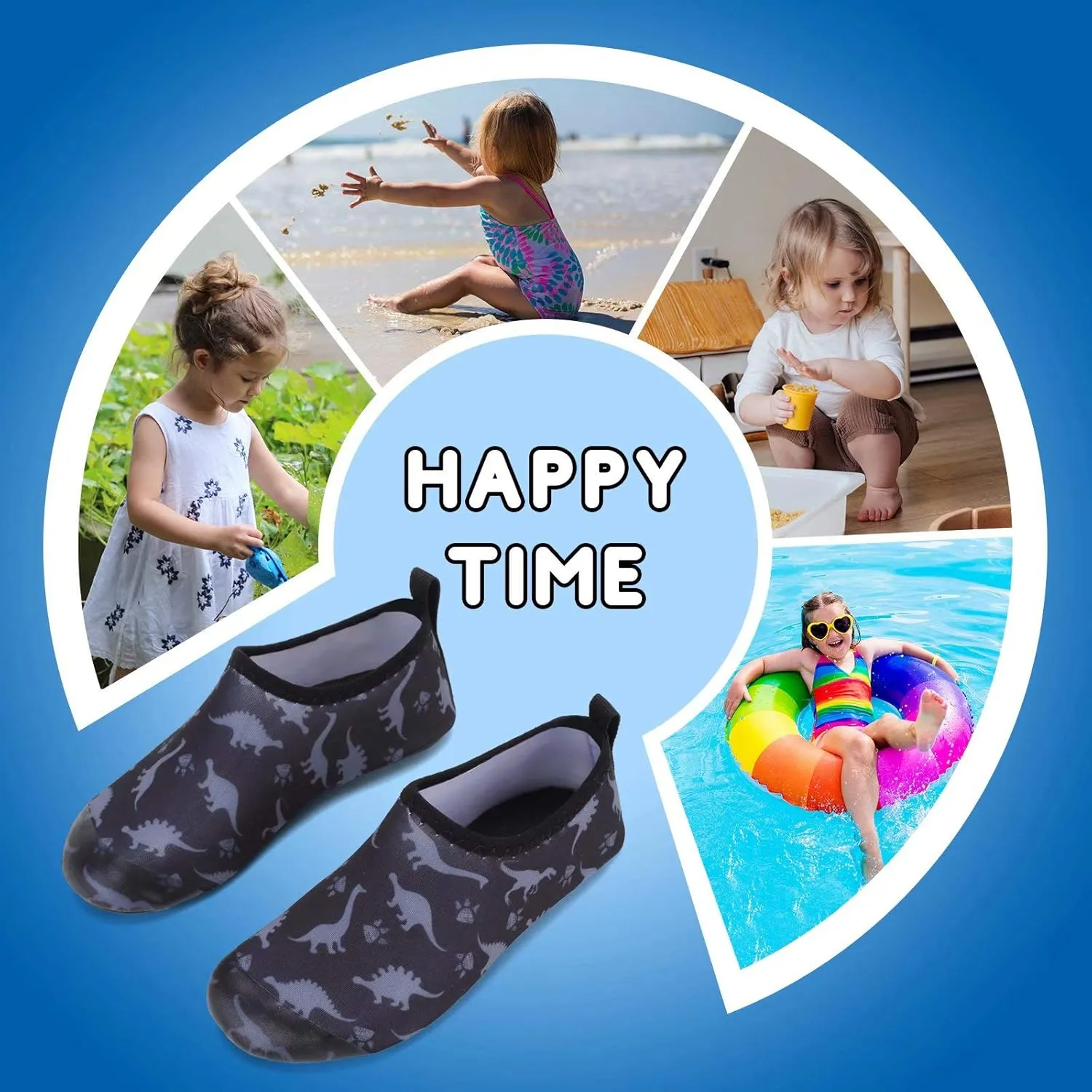 Kids-Water-Shoes Pool-Shoes Barefoot Quick-Dry Toddler-Swim-Shoes Non-Slip Aqua-Socks for Girls Boys Beach Yoga