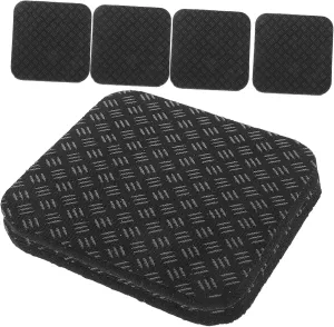 Kisangel Elliptical Machine Mat Set 6pcs Thick Pads for Treadmill Non-slip Noise-reducing for Exercise