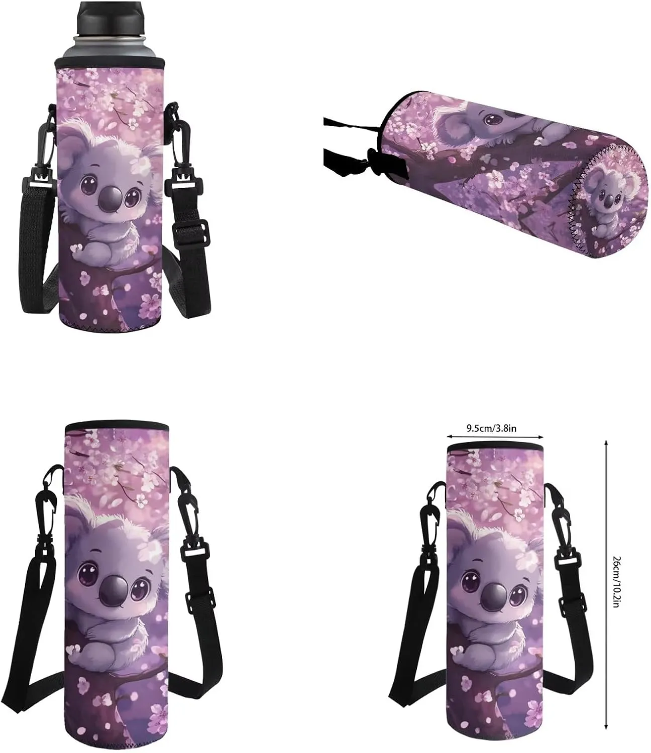 Koala Kids School Backpack for Girls Bookbag with Lunch Box Kawaii 5th Grade Backpacks for Girls Elementary School Bag with Bottle Sleeve and Pencil Case for Hiking Daypack