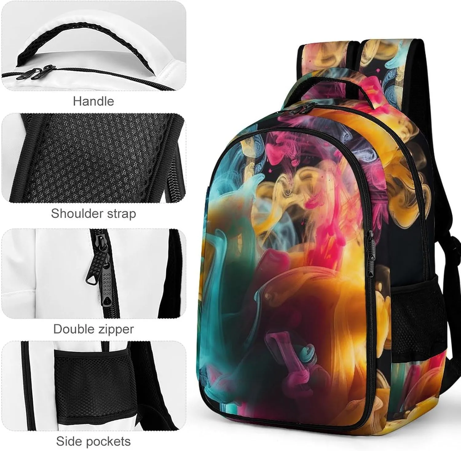 Laptop Backpack for Women Men Daypack Waterproof Melt In The Water Computer Bag Business Work Bag for Travel