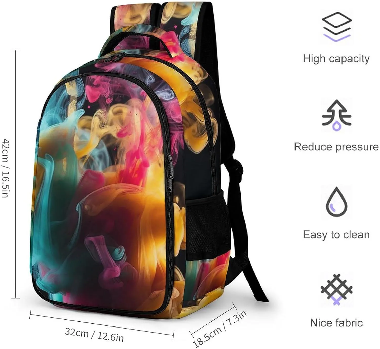 Laptop Backpack for Women Men Daypack Waterproof Melt In The Water Computer Bag Business Work Bag for Travel