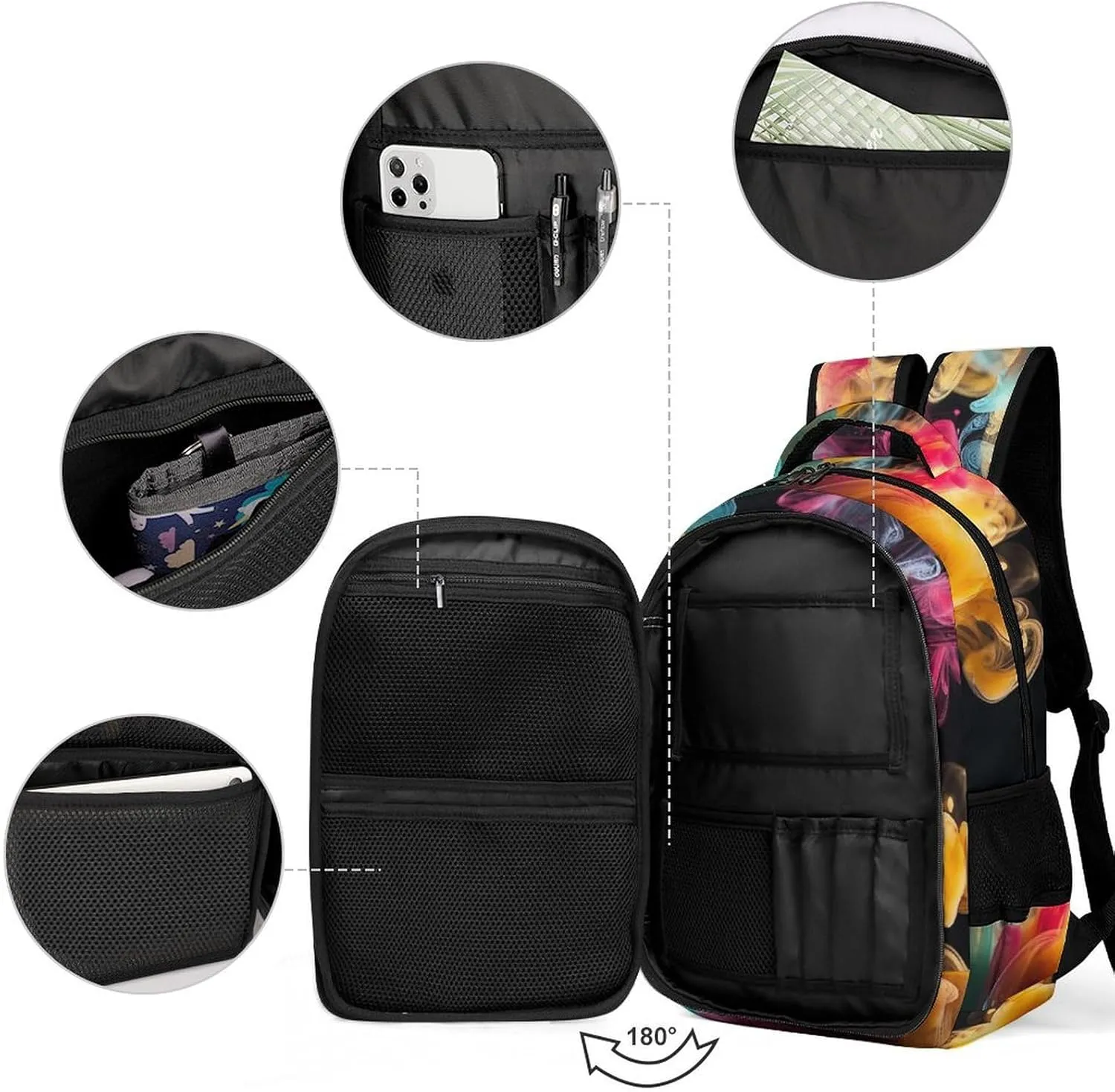 Laptop Backpack for Women Men Daypack Waterproof Melt In The Water Computer Bag Business Work Bag for Travel