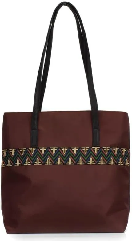 Large Capacity Nylon Embroidered Shoulder Bag For Women Stylish Oxford Cloth Handbag