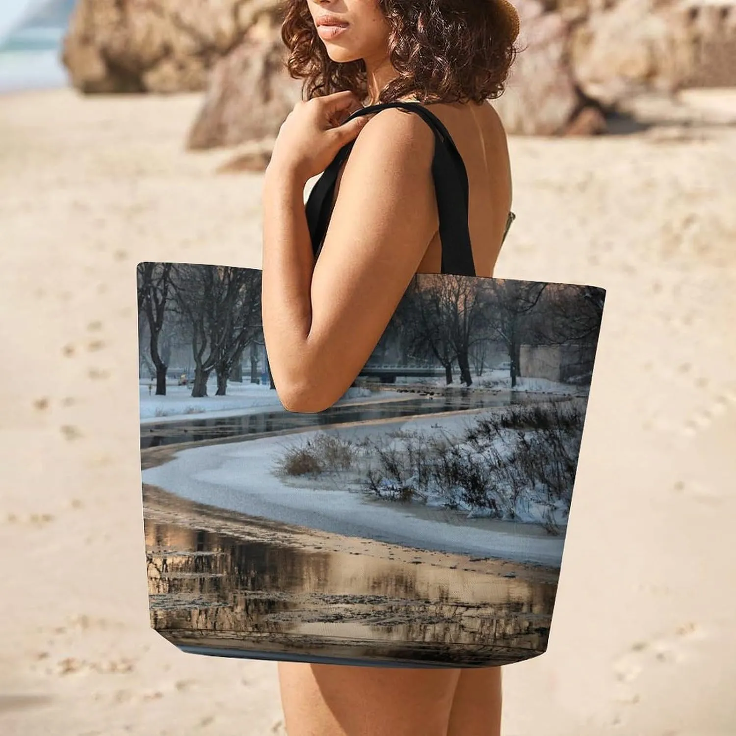 Large Capacity Shopping Tote Bag for Women, Girls