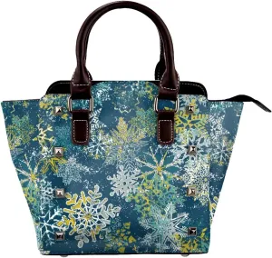 Large Capacity Shoulder Bag for Women PU Leather Shoulder Tote Handbag Studded Clutch Bag