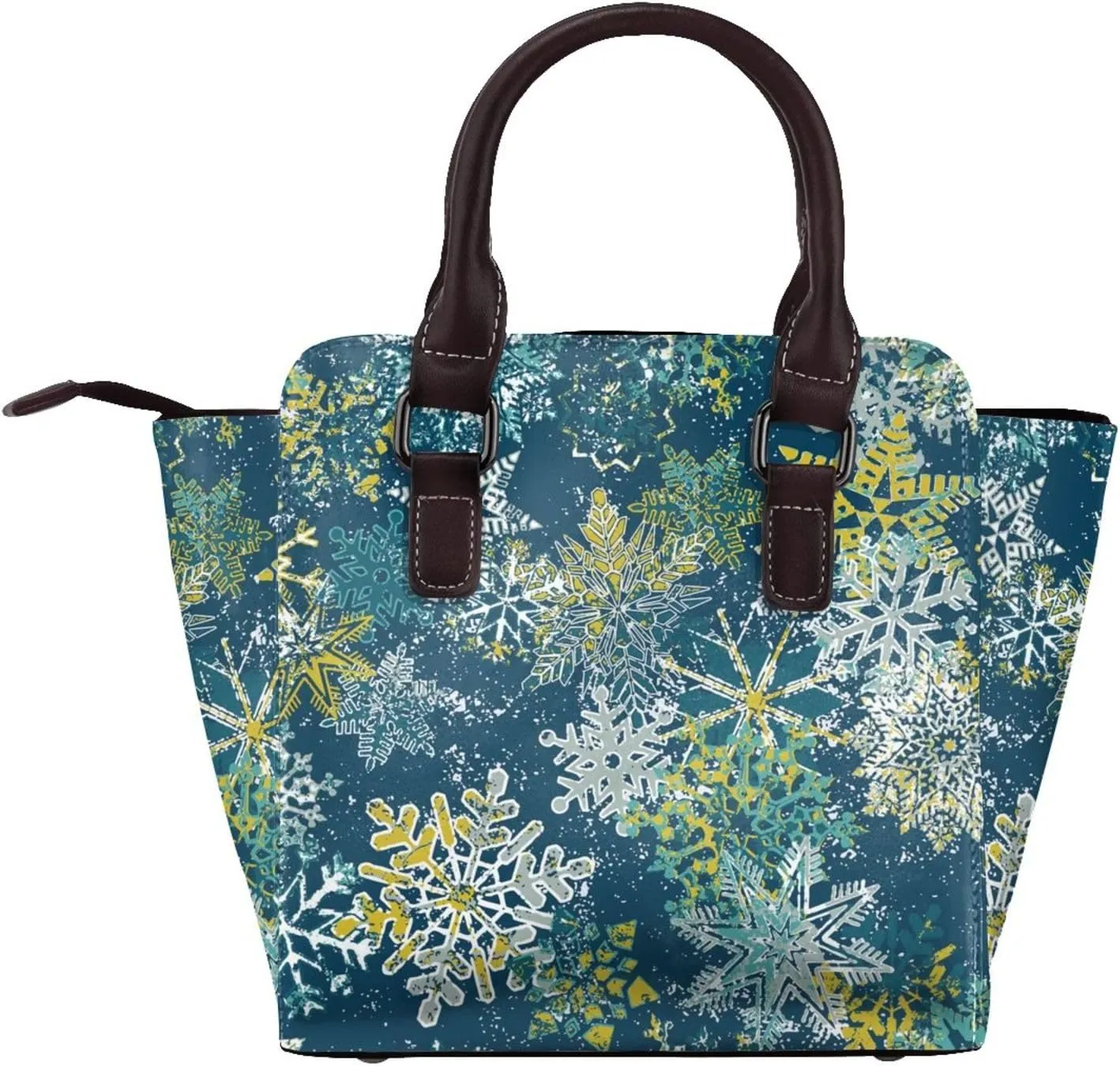 Large Capacity Shoulder Bag for Women PU Leather Shoulder Tote Handbag Studded Clutch Bag