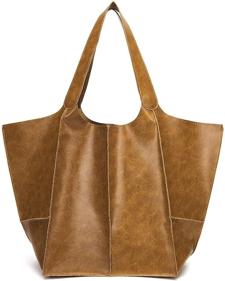 Large Capacity Shoulder Wallet Purse for Work Travel Shopping Women’s Hobo Retro Tote Handbag
