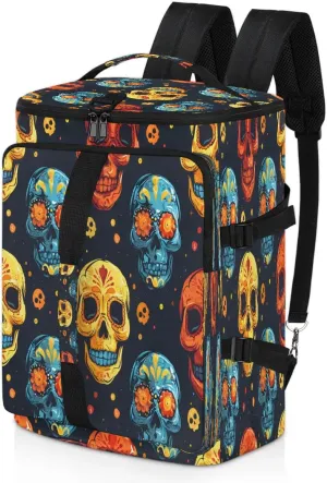 Large Carry on Backpack for Women Men Multi-function Gym Duffle Bag Cute Skulls Backpack Polyester Waterproof Duffel Bags