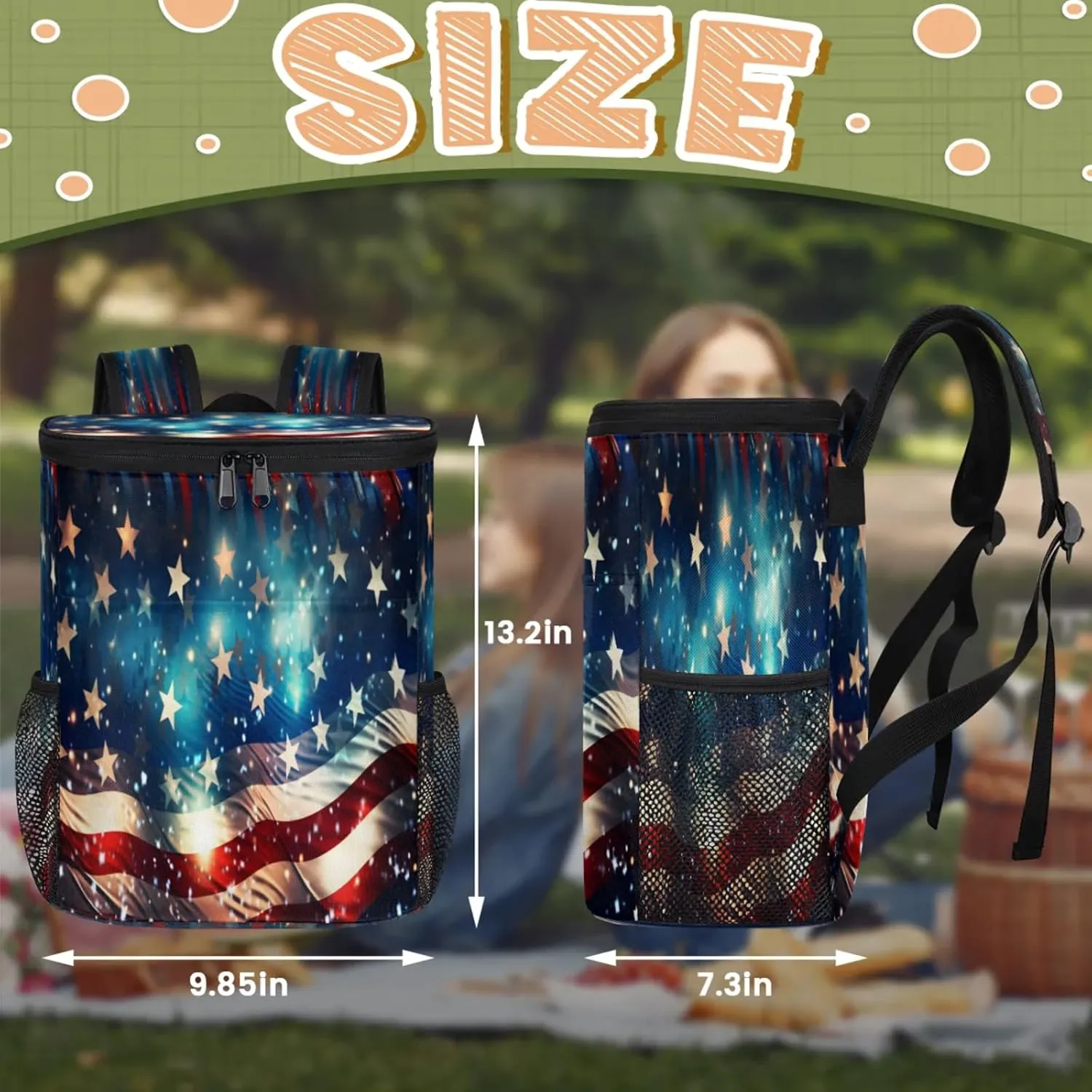Large Insulated Cooler Backpack, Leak Proof Backpack 30 Cans, Cooler Bag for 12h Hot/Cold Retention