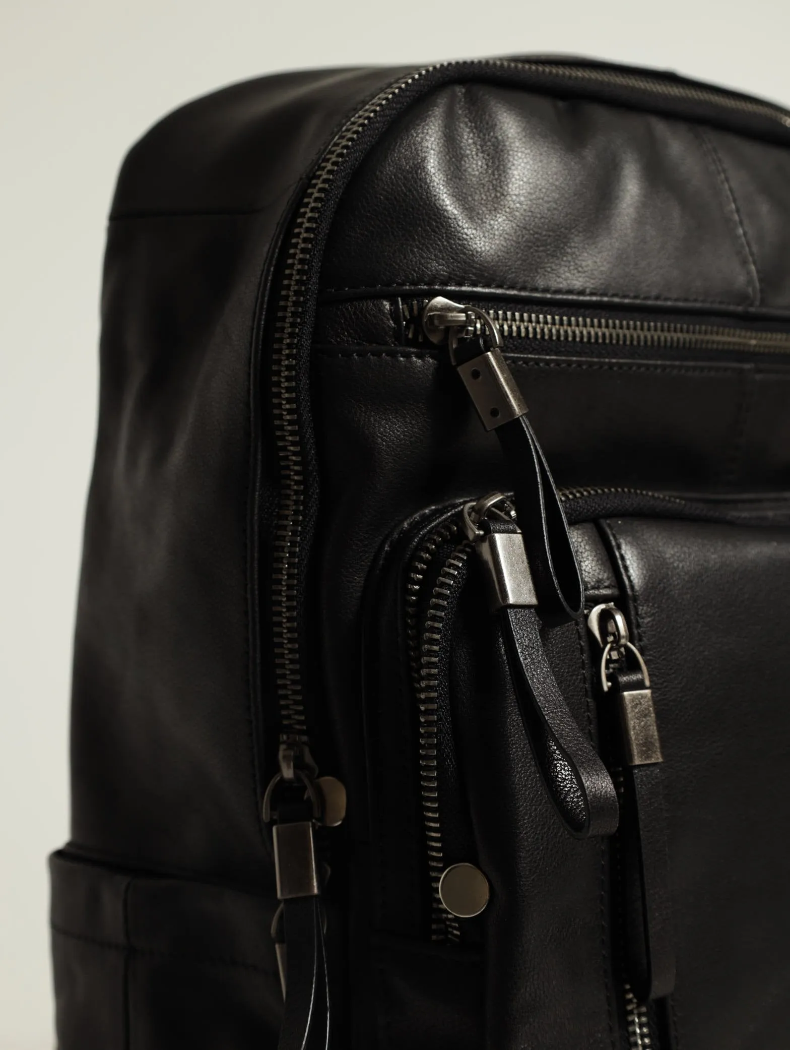 Leather Backpack - Black