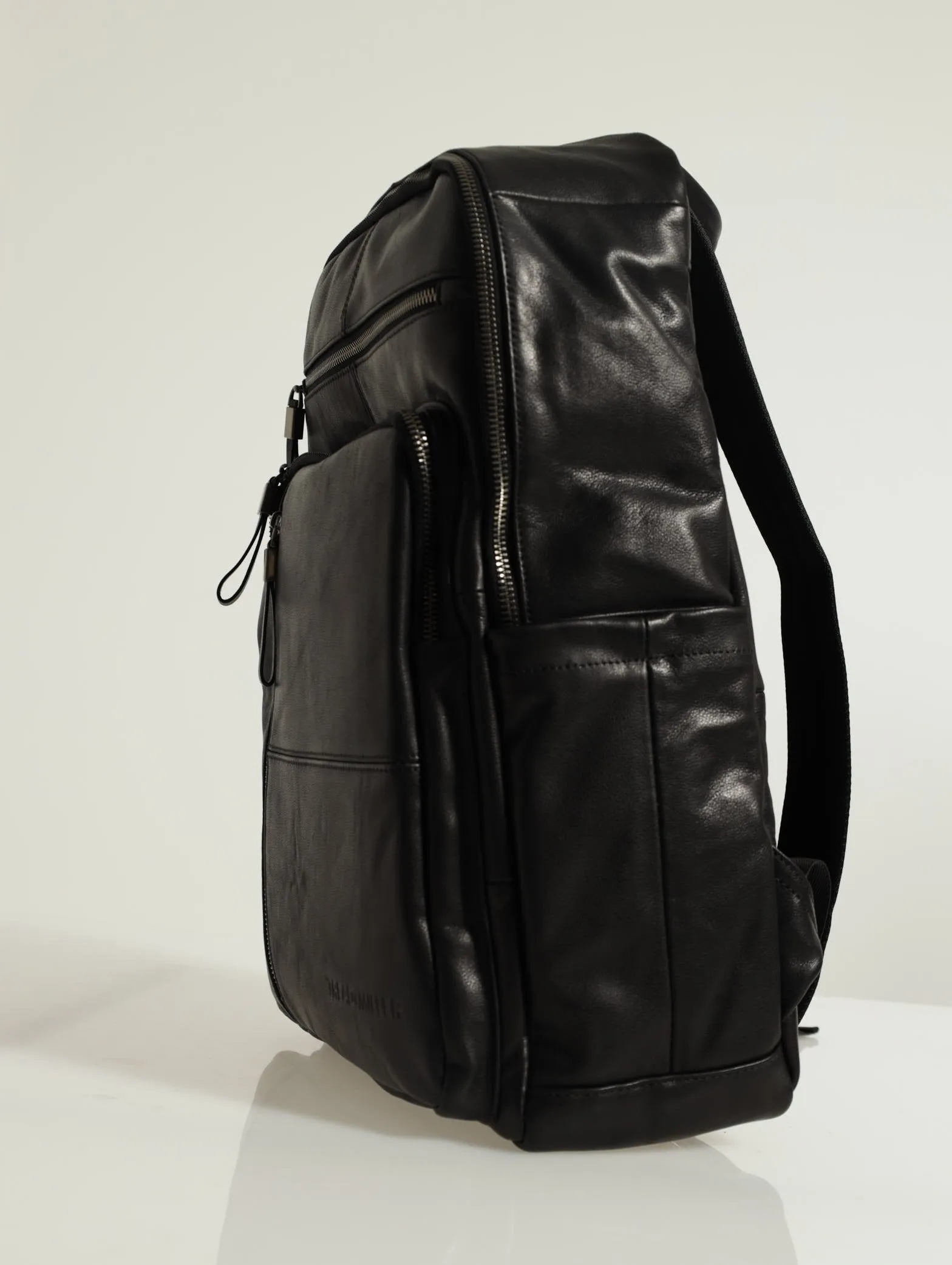 Leather Backpack - Black