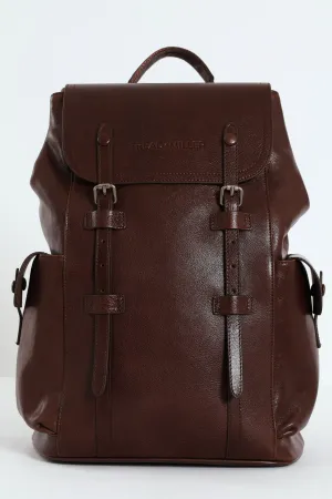 Leather Backpack - Brown