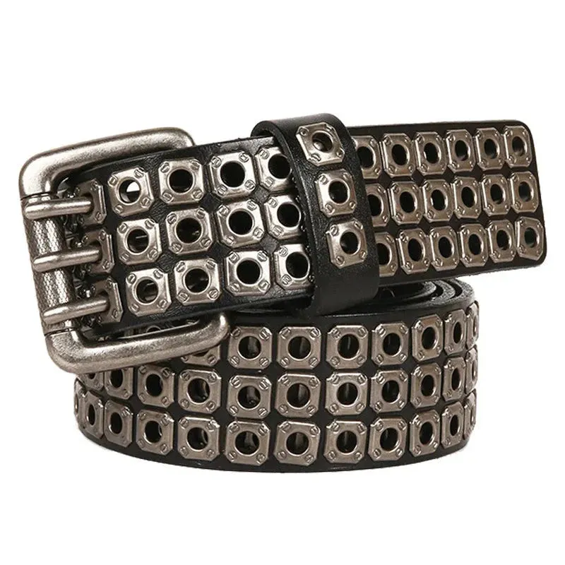 Leather Rivet Studded Belt