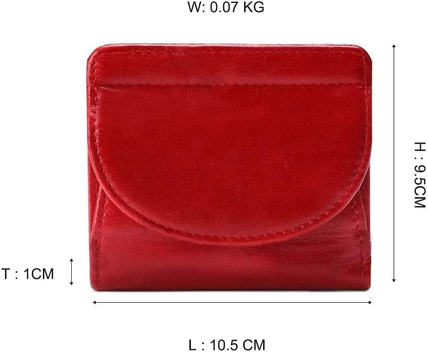 Leather Wallet Pu Leather Women's Wallet Convenient Small Mini Card Holder Short Purses Fashion Elegant Large Capacity Coin Bag Large Capacity (Green,9.5x10.5cm)