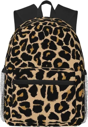 Leopard Print Traditional Colours Lightweight Packable Backpack Travel Casual Hiking Daypack Foldable Backpack For Men Women