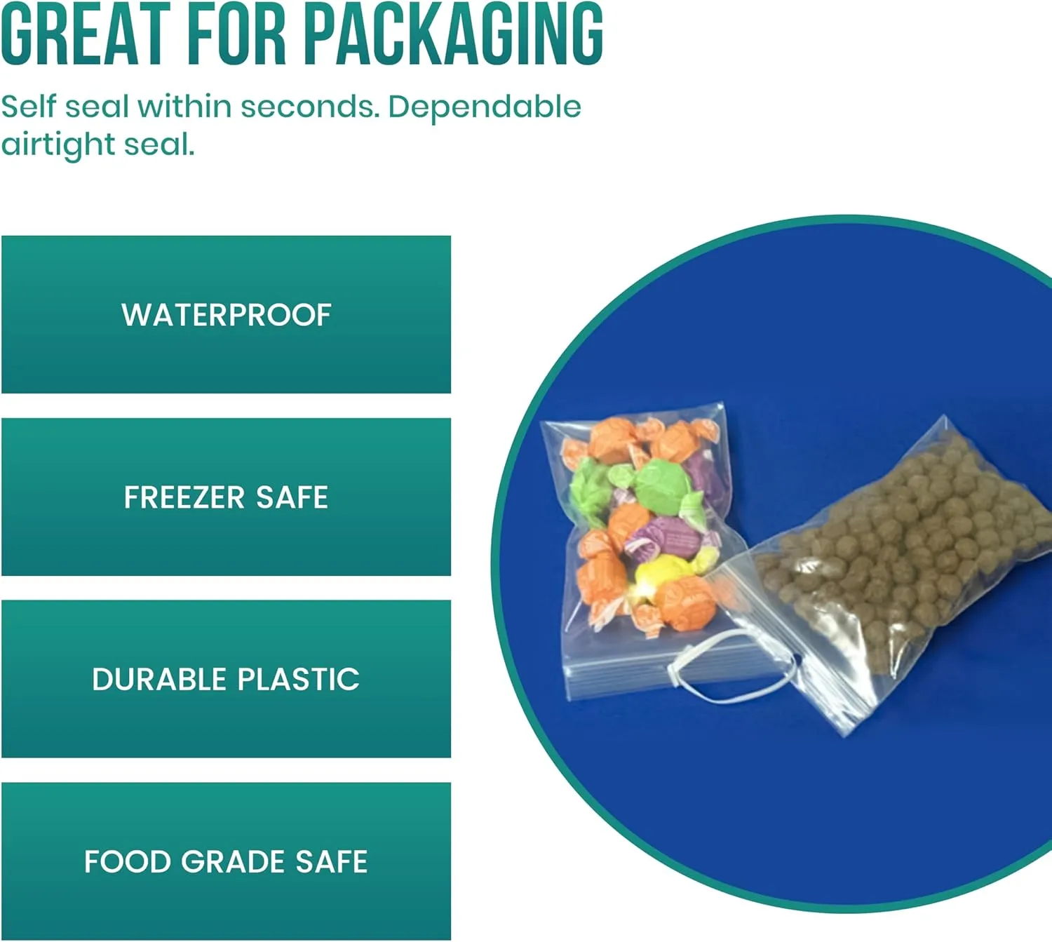Levex - 3" x 6" (1000 Count) 2 Mil Clear Hang Hole Display Reclosable Zip Plastic Poly Bags with Resealable Lock Seal Zipper for Travel, Storage, Packaging & Shipping