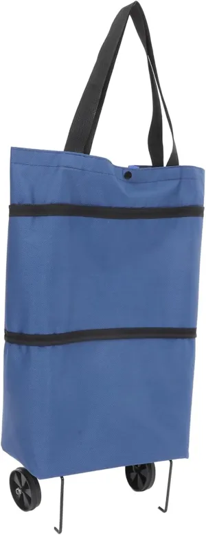 LIFKOME Collapsible Shopping Cart Bag Portable Grocery Cart Sturdy and Waterproof