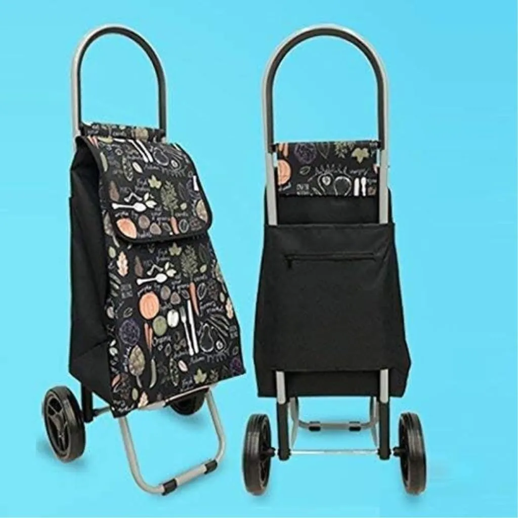 Lightweight Shopping Trolley, Shopping Trolley, Stainless Steel Folding Trolley, Large Capacity Waterproof Bag, Traction Trolley