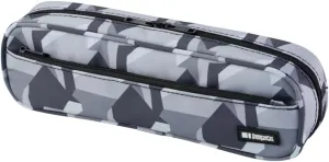 LIHIT LAB Large Capacity Zipper Long Pencil Case For School Office College, Big Capacity Pencil Bag Holder Adults Teen Boys Girls, Travel Cosmetics Storage, Ice Gray Camo (A7552-135)