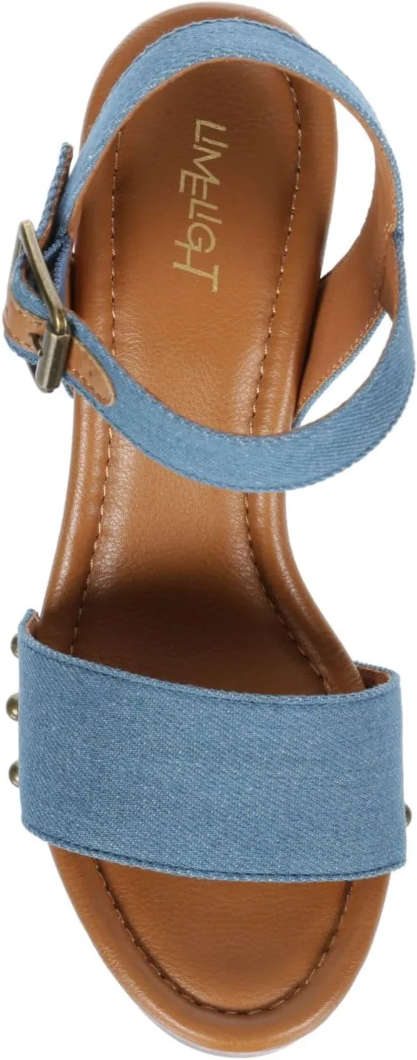 Limelight April Apple - Women's Faux Wooden High Heeled Platform Dress Sandals
