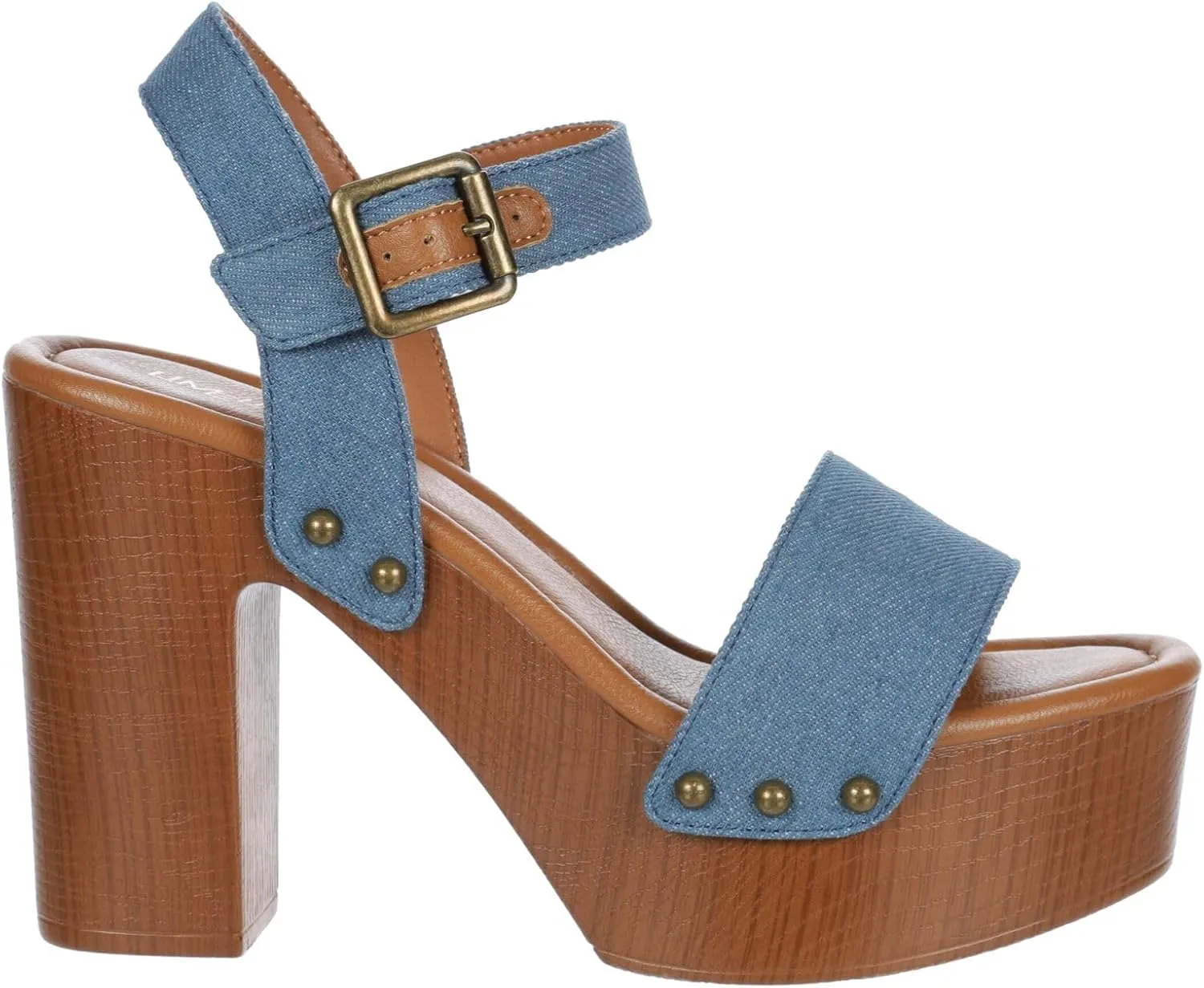 Limelight April Apple - Women's Faux Wooden High Heeled Platform Dress Sandals