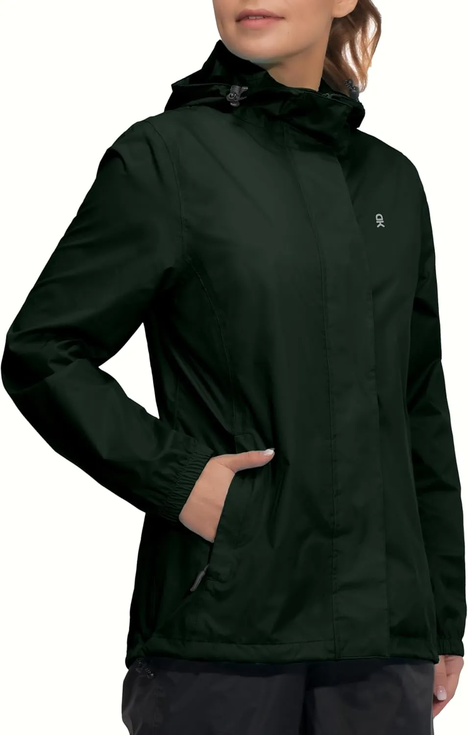 Little Donkey Andy Women's Packable Rain Jacket Waterproof Lightweight Rain Coat with Hood for Golf Cycling Hiking