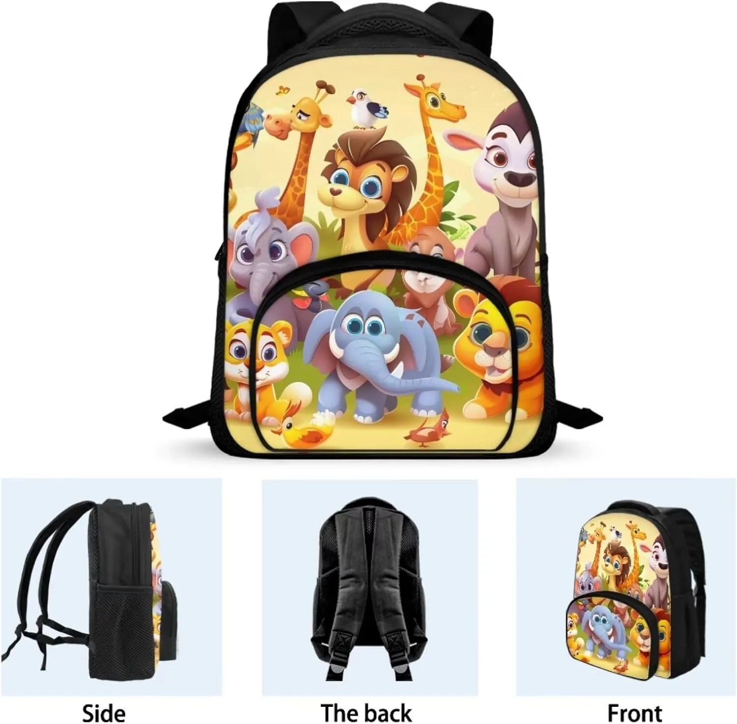 Little Kids Backpacks for Boys and Girls Cute Cartoon Animals Preschool Backpack,Toddler Backpack, 12 inch, CZA61