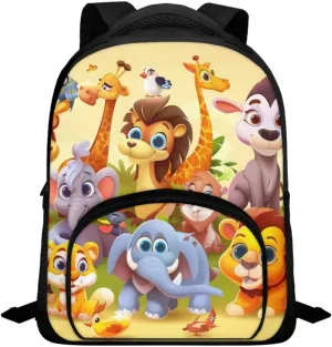 Little Kids Backpacks for Boys and Girls Cute Cartoon Animals Preschool Backpack,Toddler Backpack, 12 inch, CZA61